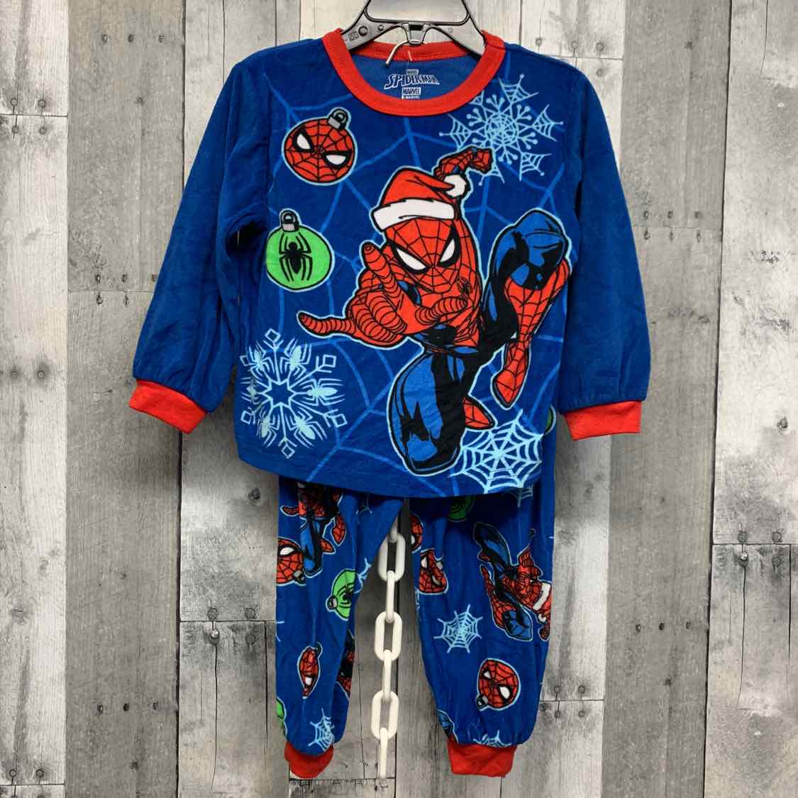 Size 3T Blue Print Spiderman 2pc PJs