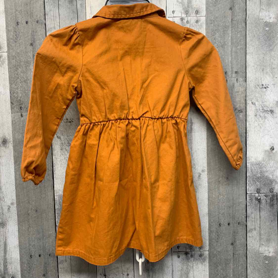 Size 5T Orange/White Little Lass LS Dress