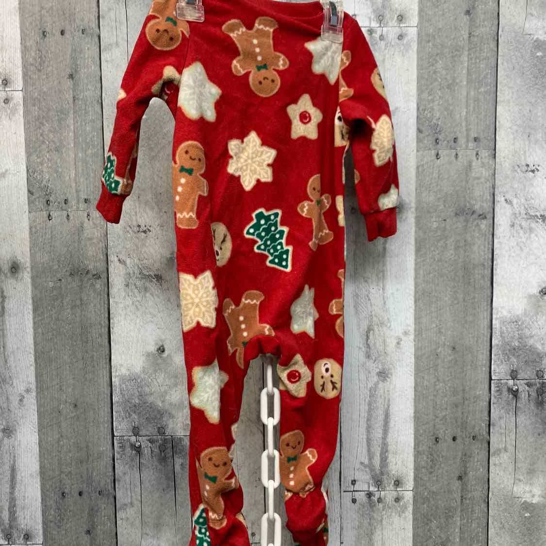 Size 6-9 Months Red Print Child of Mine Footy PJs