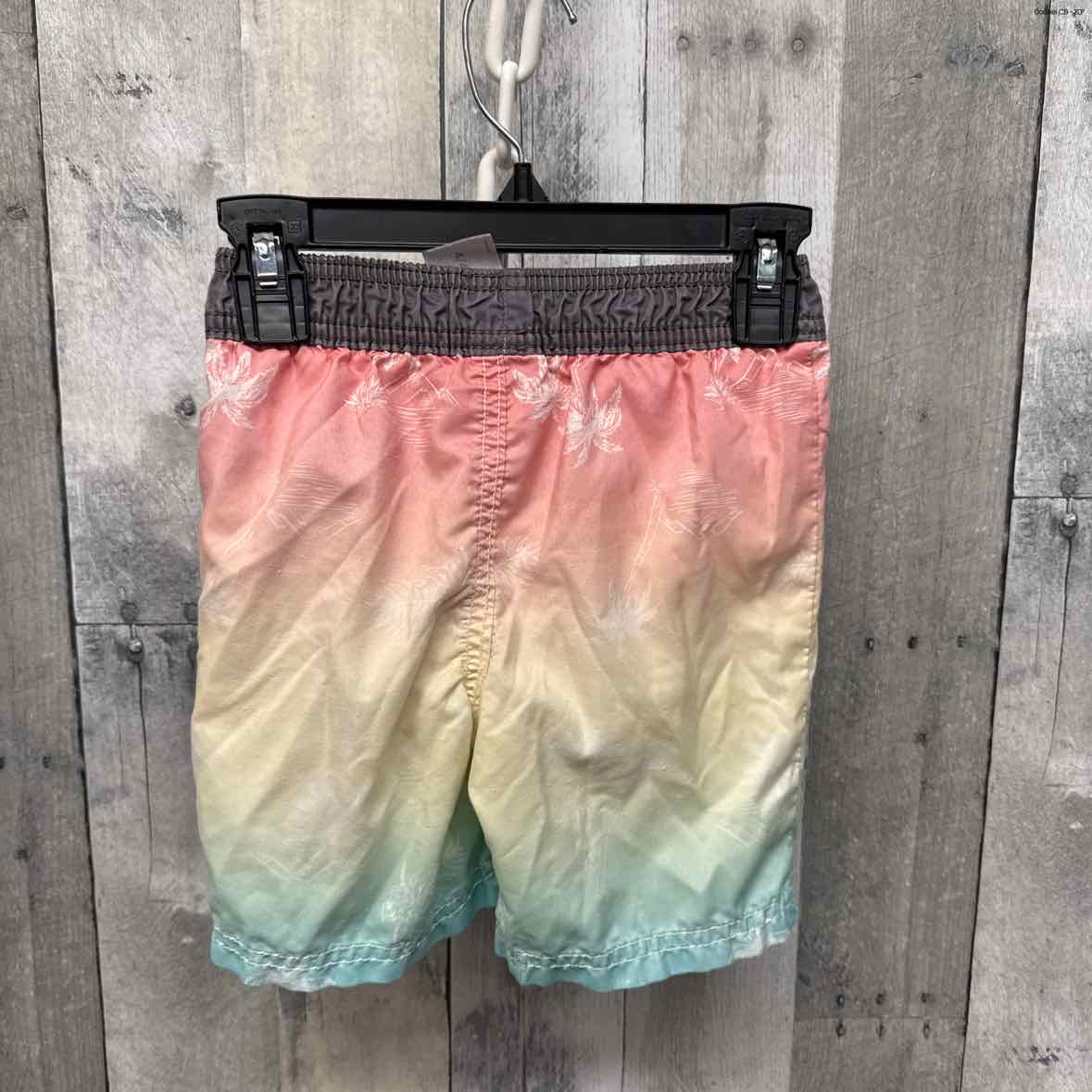 Size 4 Peach/Gray Osh Kosh Swim Trunks