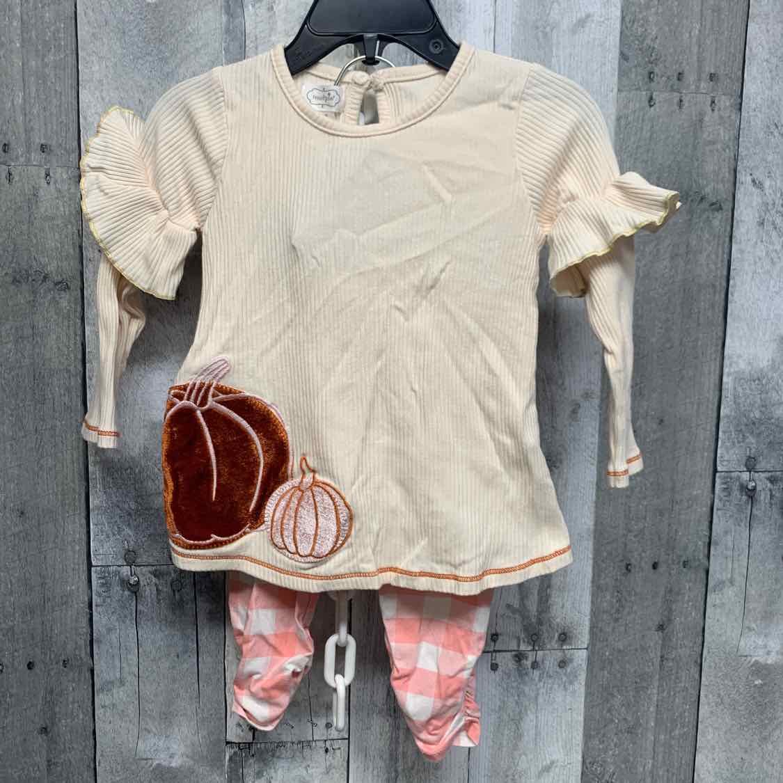 Size 12-18 Months Ivory/Pink Mud Pie Shirt/Leggings