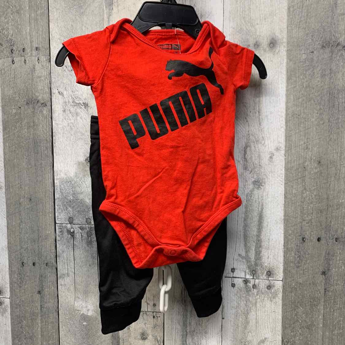 Size 0-3 Months Red/Black Puma Shirt/Pants