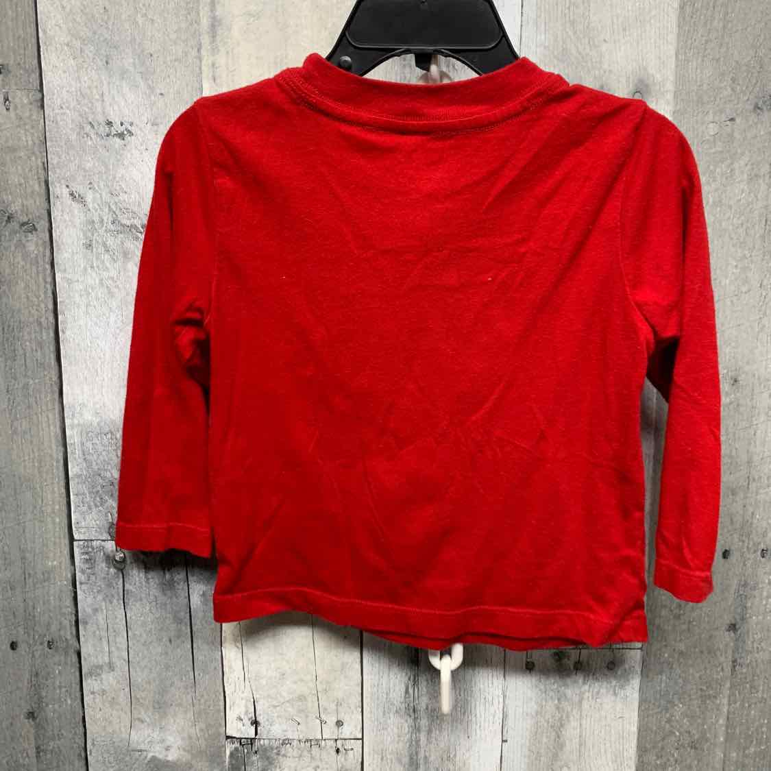 Size 2T Red Graphic Holiday Brands Long Sleeve Shirt