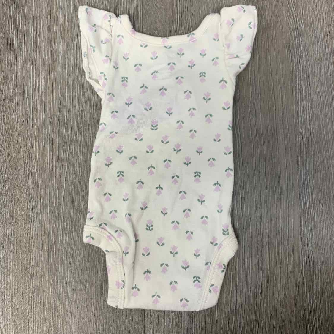 Size Preemie White/Purple Carter's Bodysuit