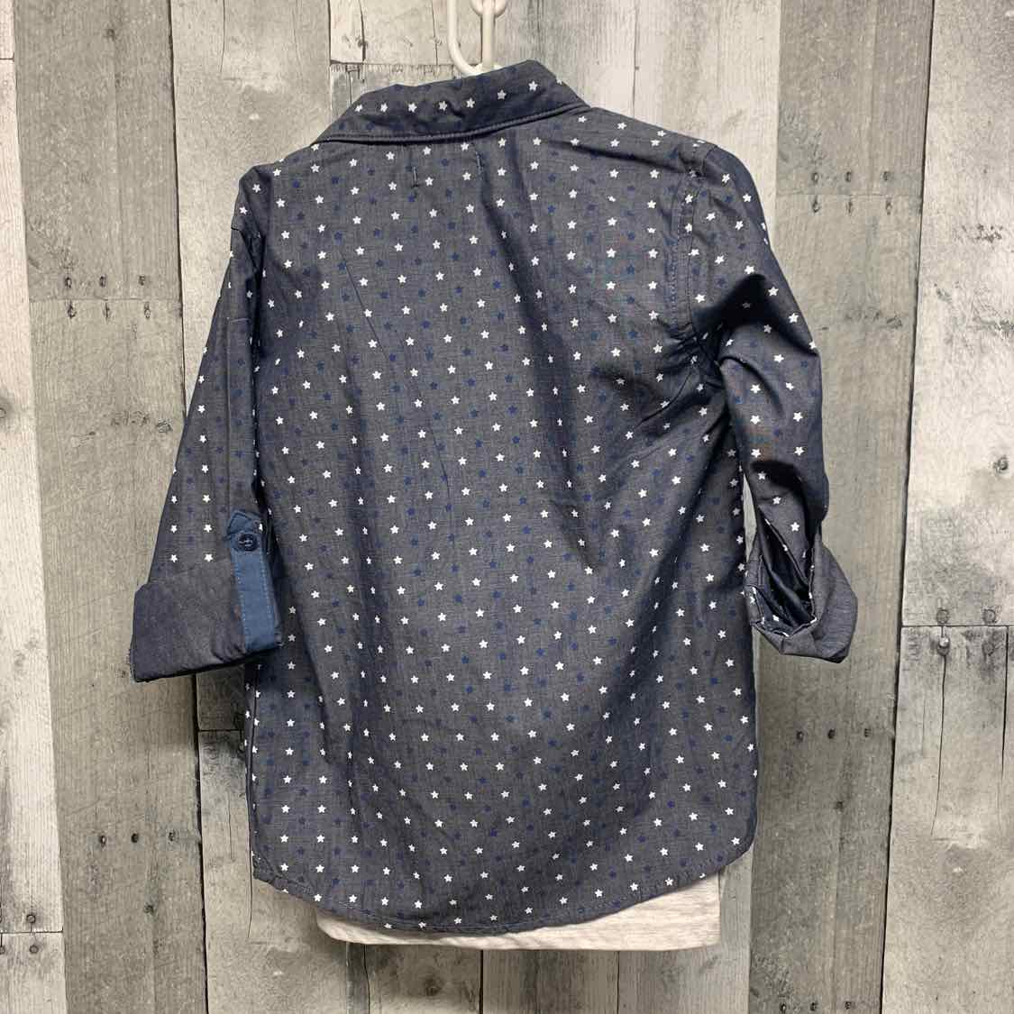Size 6 Gray/Tan DKNY Shirt/Pants
