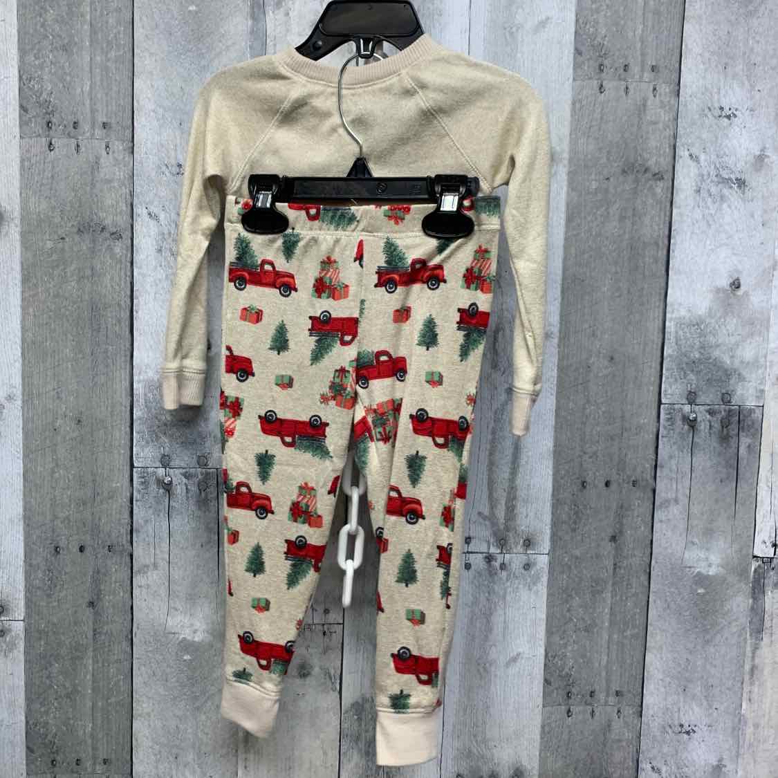 Size 2T Tan/Red Holiday Brands 2pc PJs