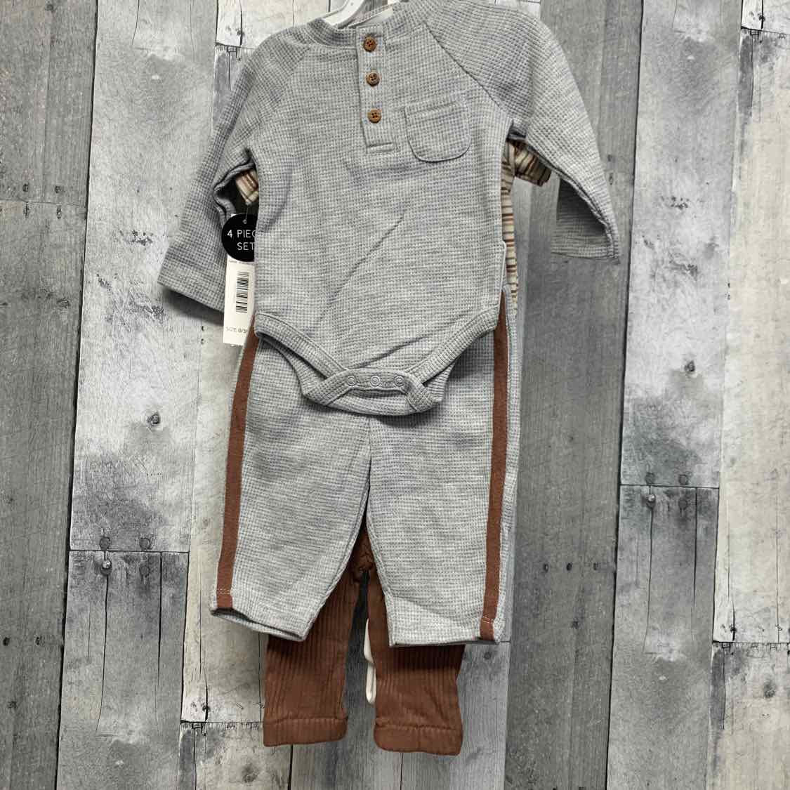 Size 0-3 Months Brown/Tan Nicole Miller Shirt/Pants