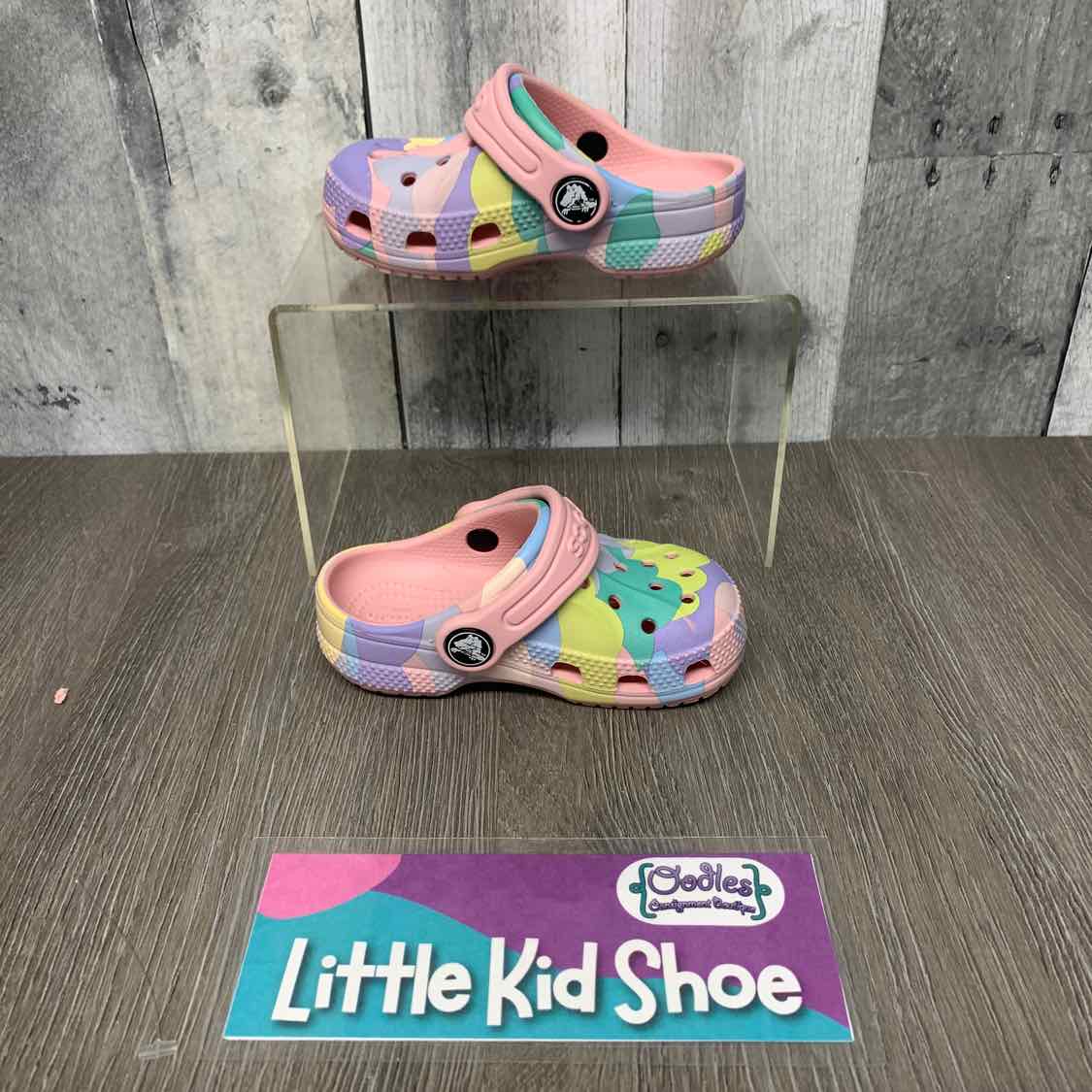 Size 6 Pink/Purple Crocs Water Shoes