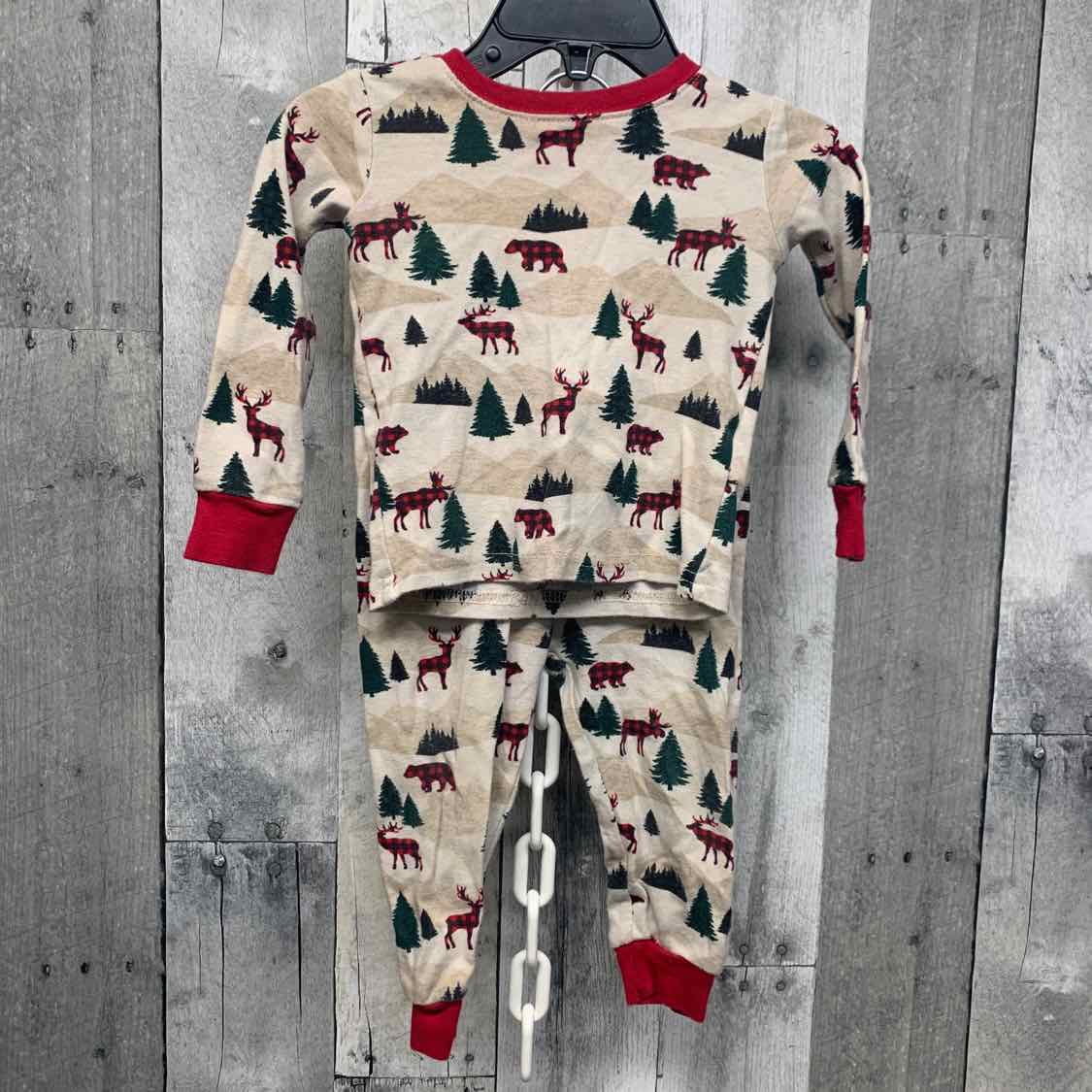 Size 6-9 Months Tan/Green Children's Place 2pc PJs