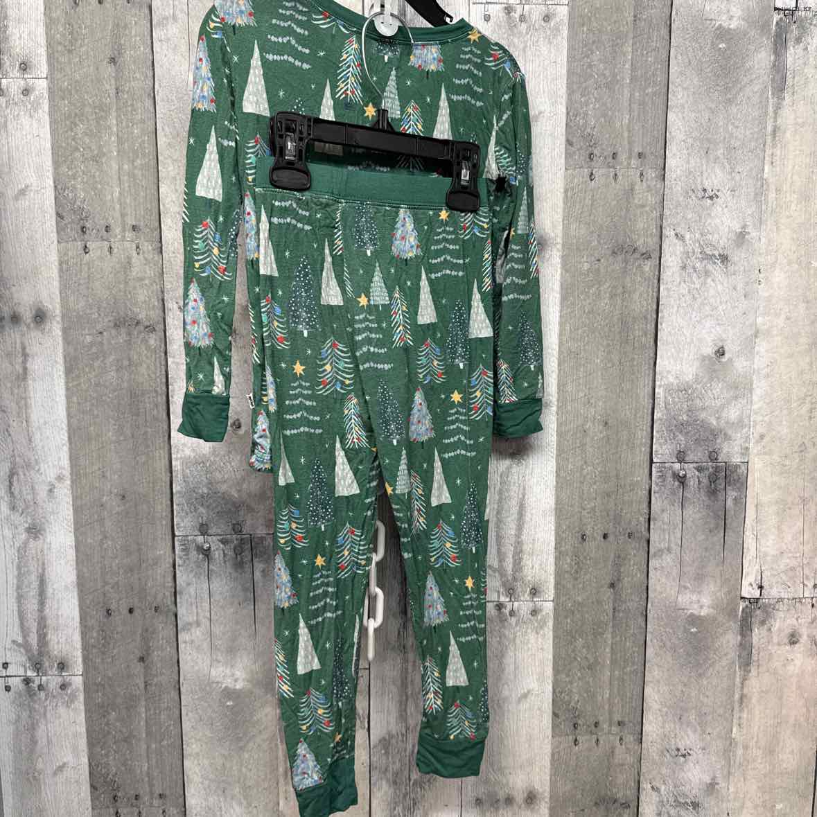 Size 3T Green Print Little Sleepies 2pc PJs