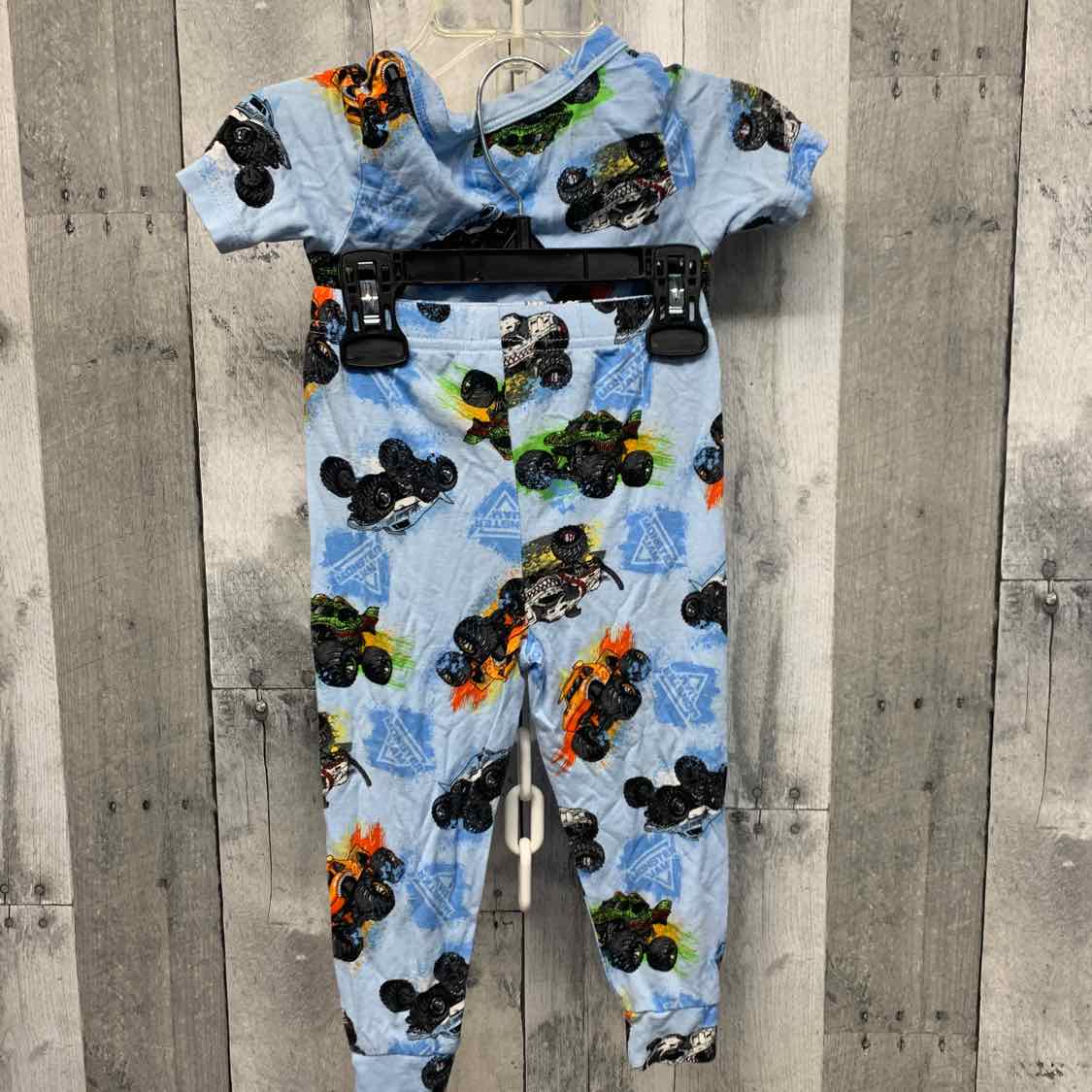 Size 2T Blue Print Bamboo 2pc PJs