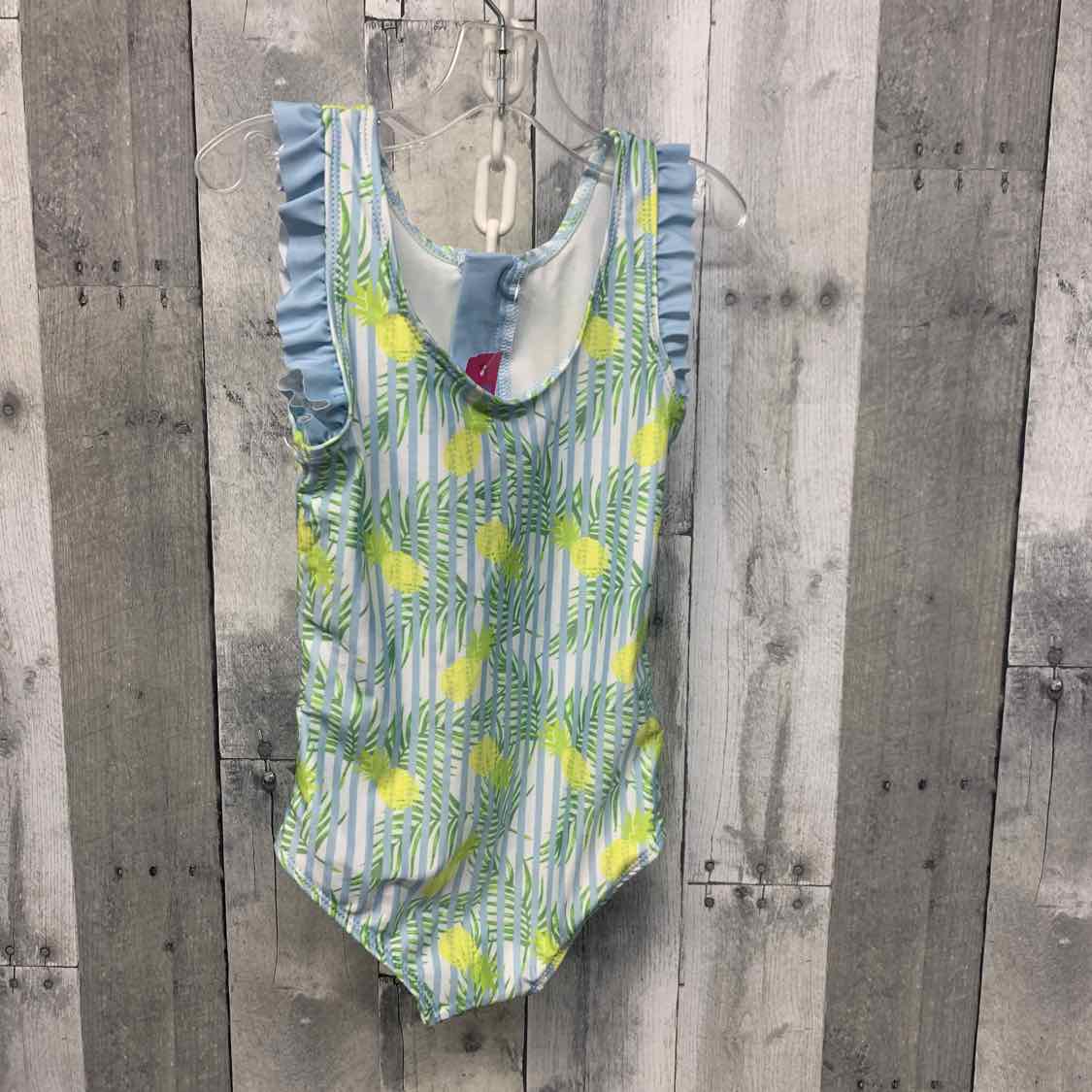 Size 6 White/Blue B Brand Swim Suit - 1pc