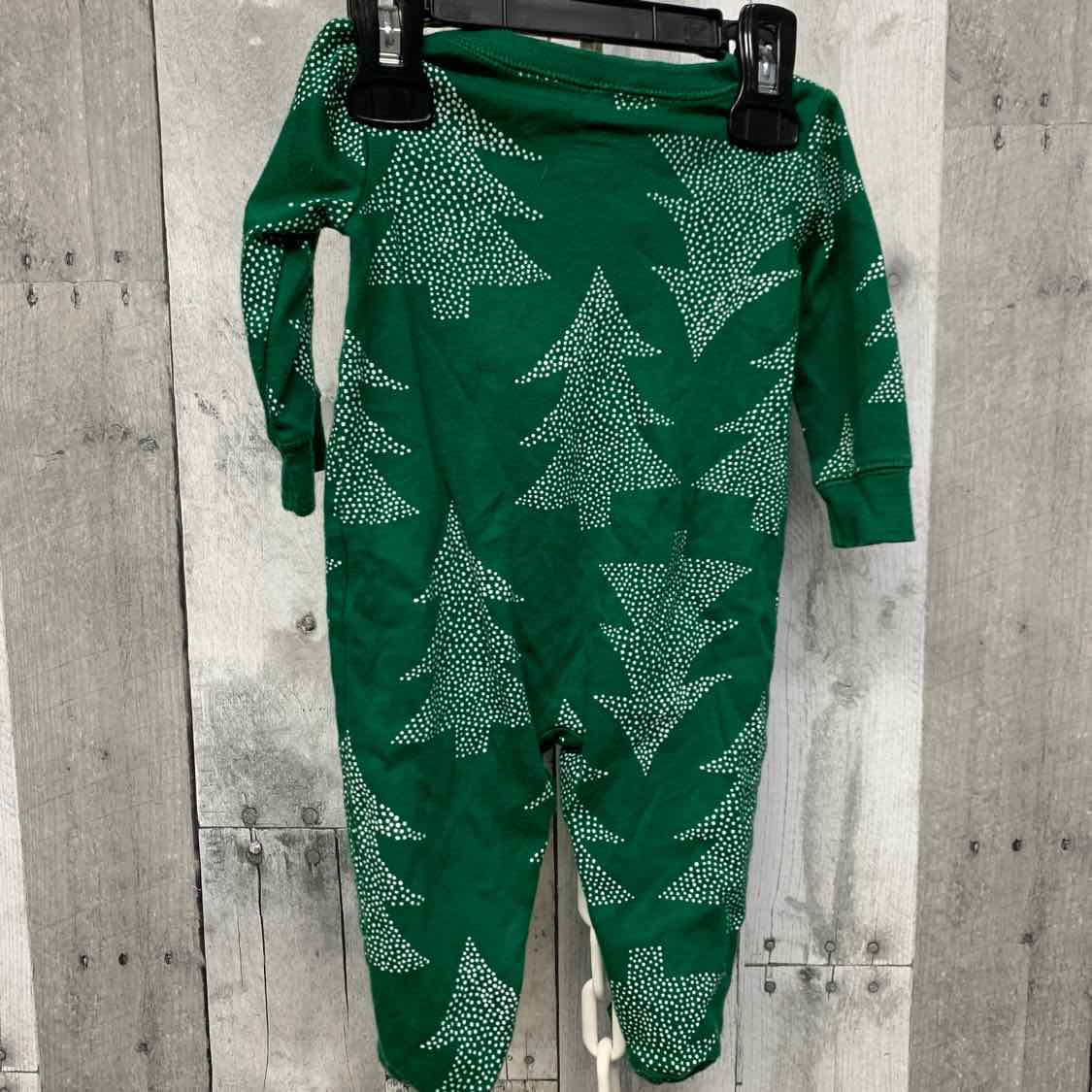 Size 3 Months Green Print Carter's Footy PJs