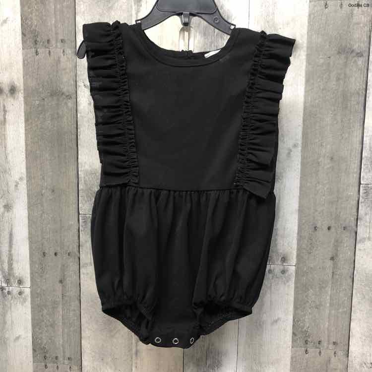 Size 3T Black Bailey's Blossoms Romper - OodlesCB