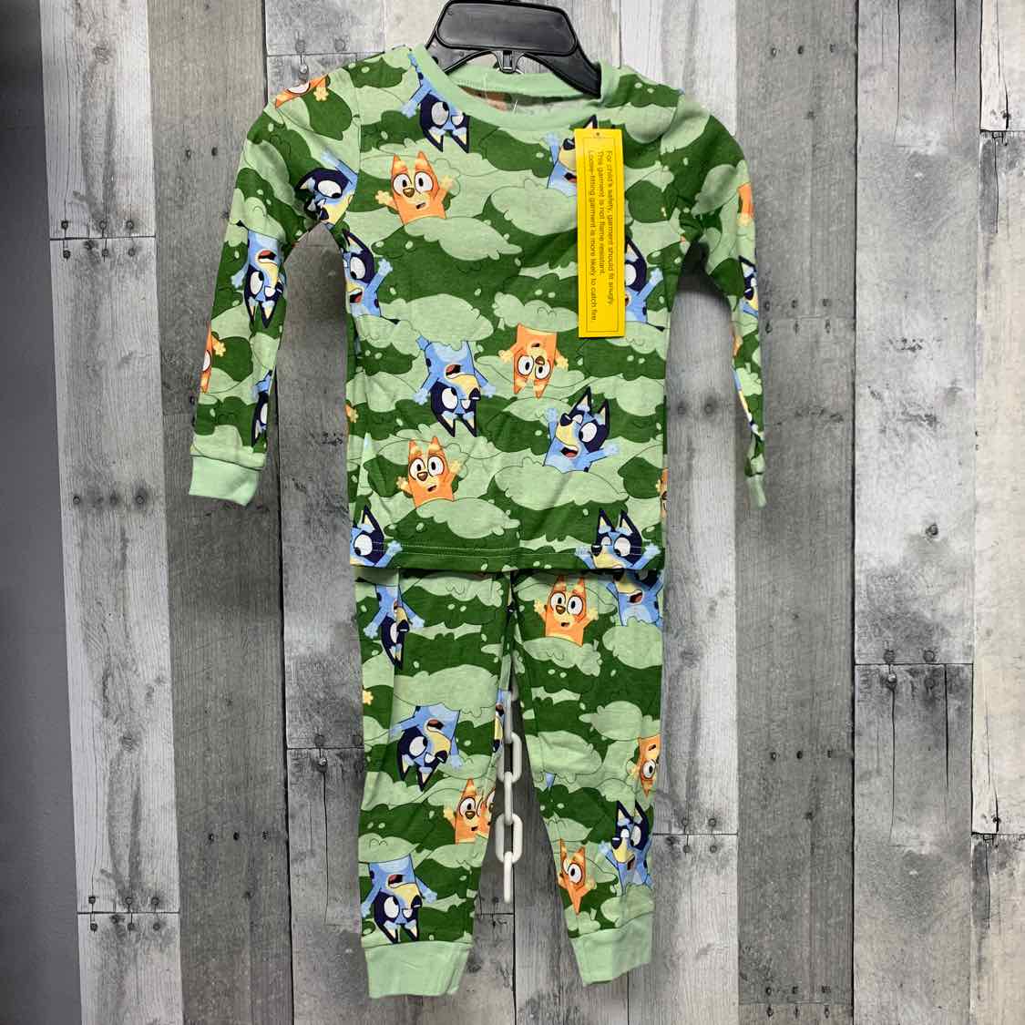 Size 5T Green/Blue Disney 2pc PJs
