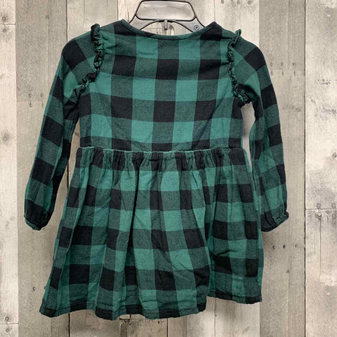 Size 5T Green/Black Cat & Jack LS Dress