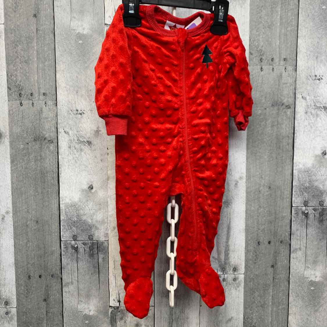 Size 6 Months Red Holiday Brands Footy PJs