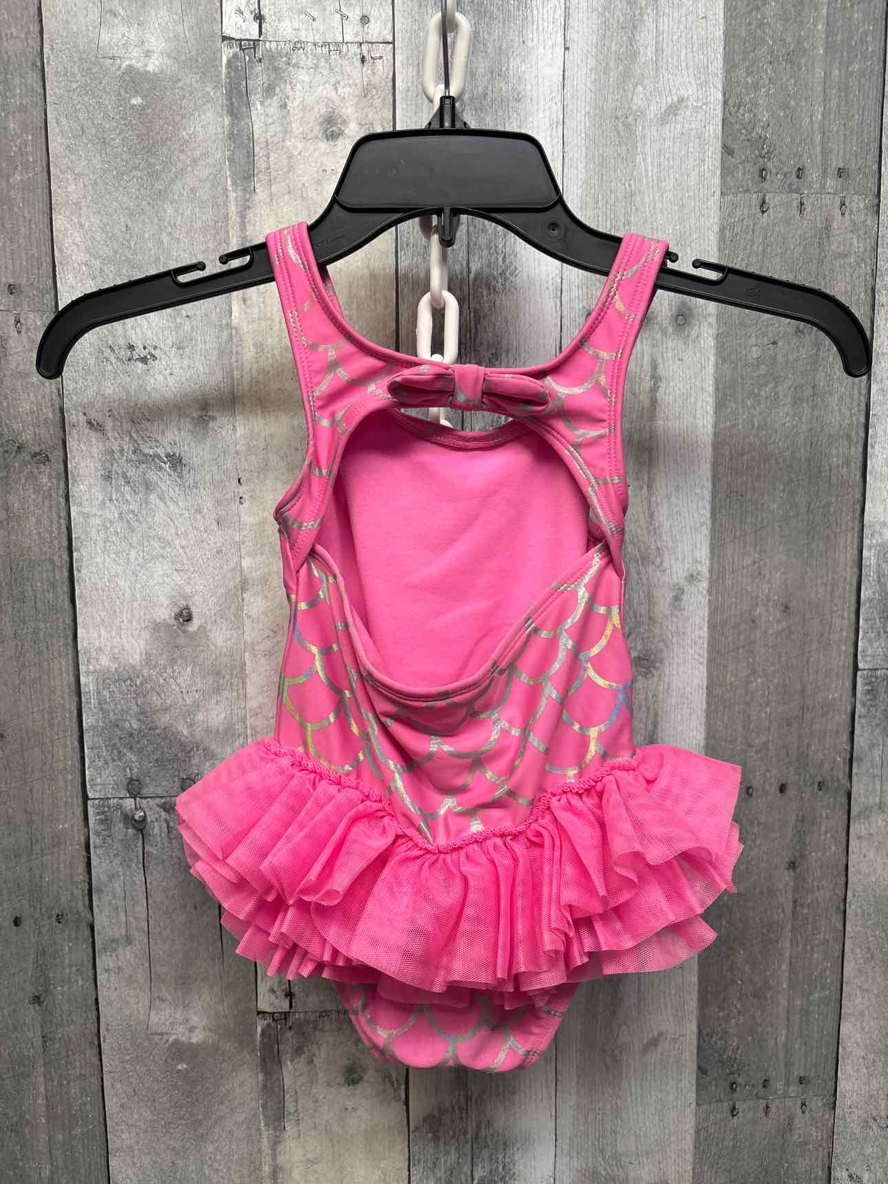 Size 4T Pink/Silver Cat & Jack Swim Suit - 1pc