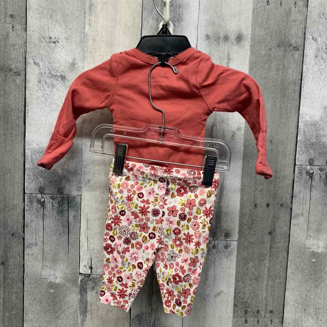 Size Newborn Pink/White Just One You Shirt/Pants