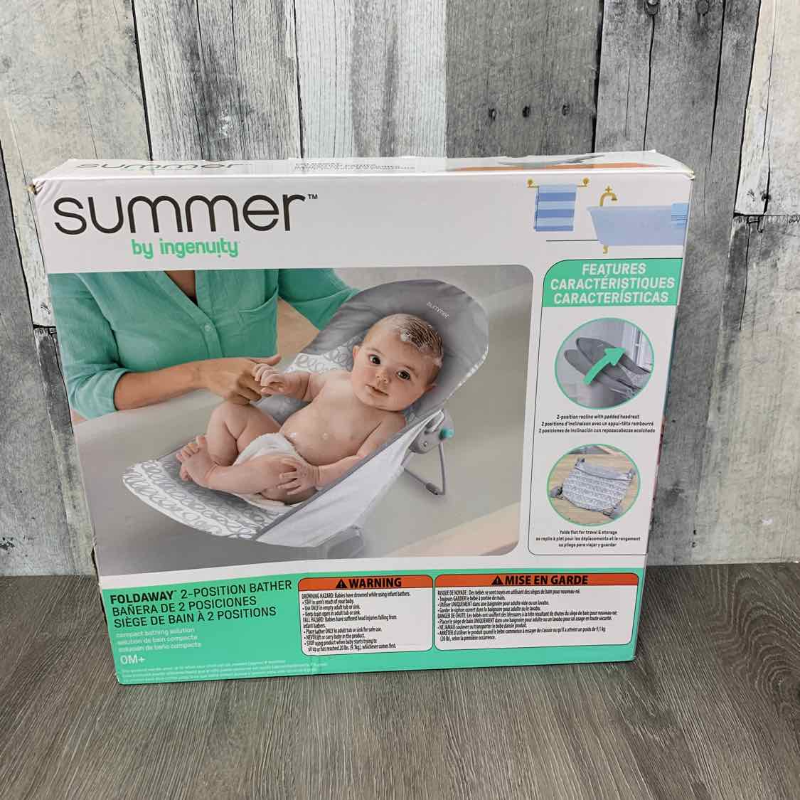 Summer Infant White/Gray Bath Seat/Tub