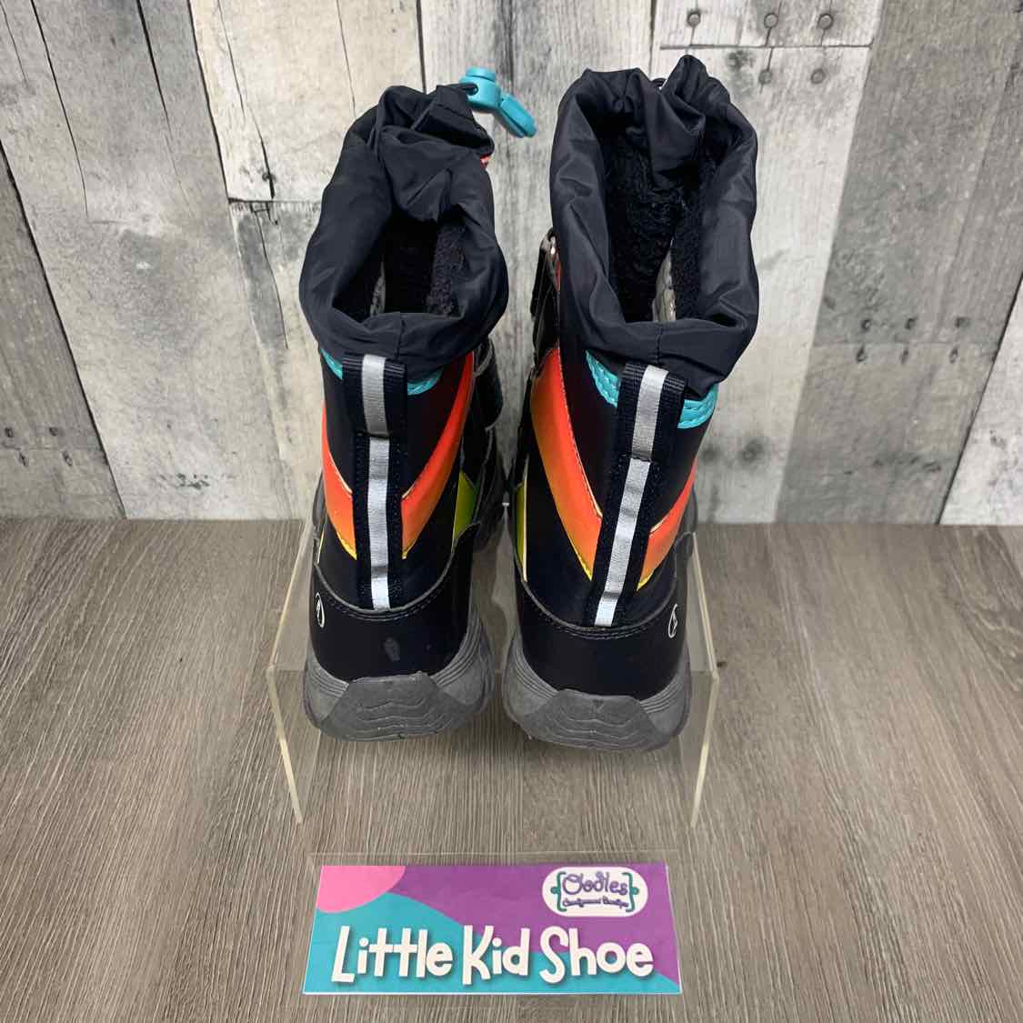 Size 12 Navy/Orange Lands' End Snow Boots