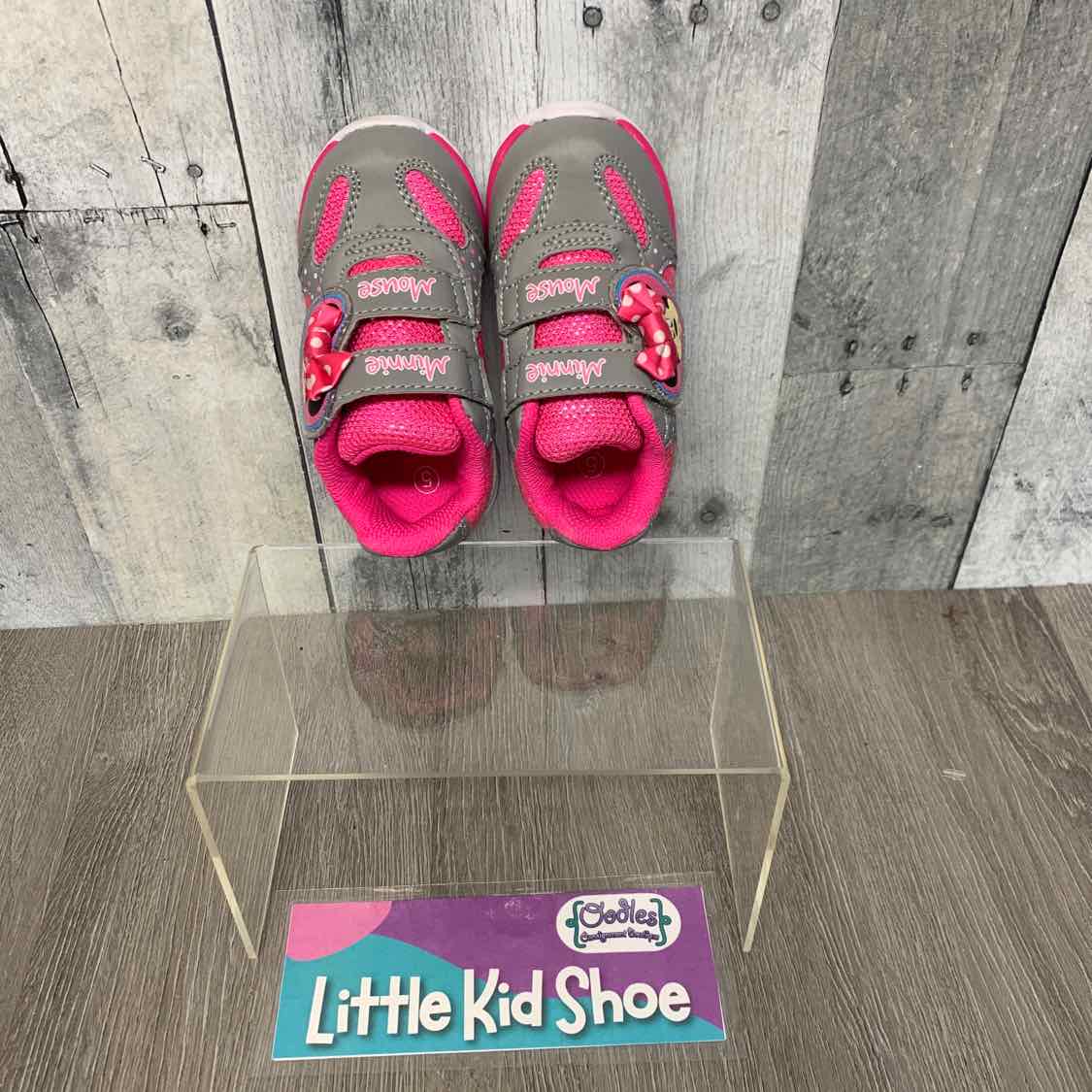 Size 5 Gray/Pink Disney Sneakers