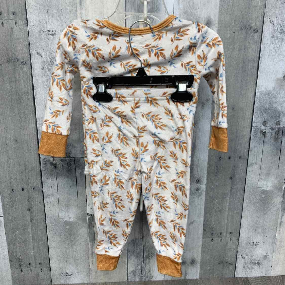 Size 2T White/Orange Nicole Miller 2pc PJs