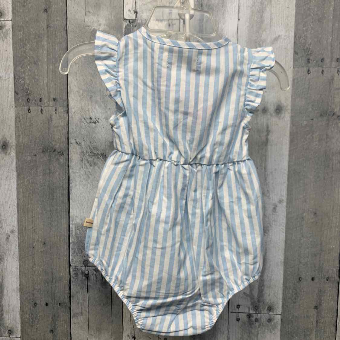 Size 3-6 Months Blue/White BearPaw Romper