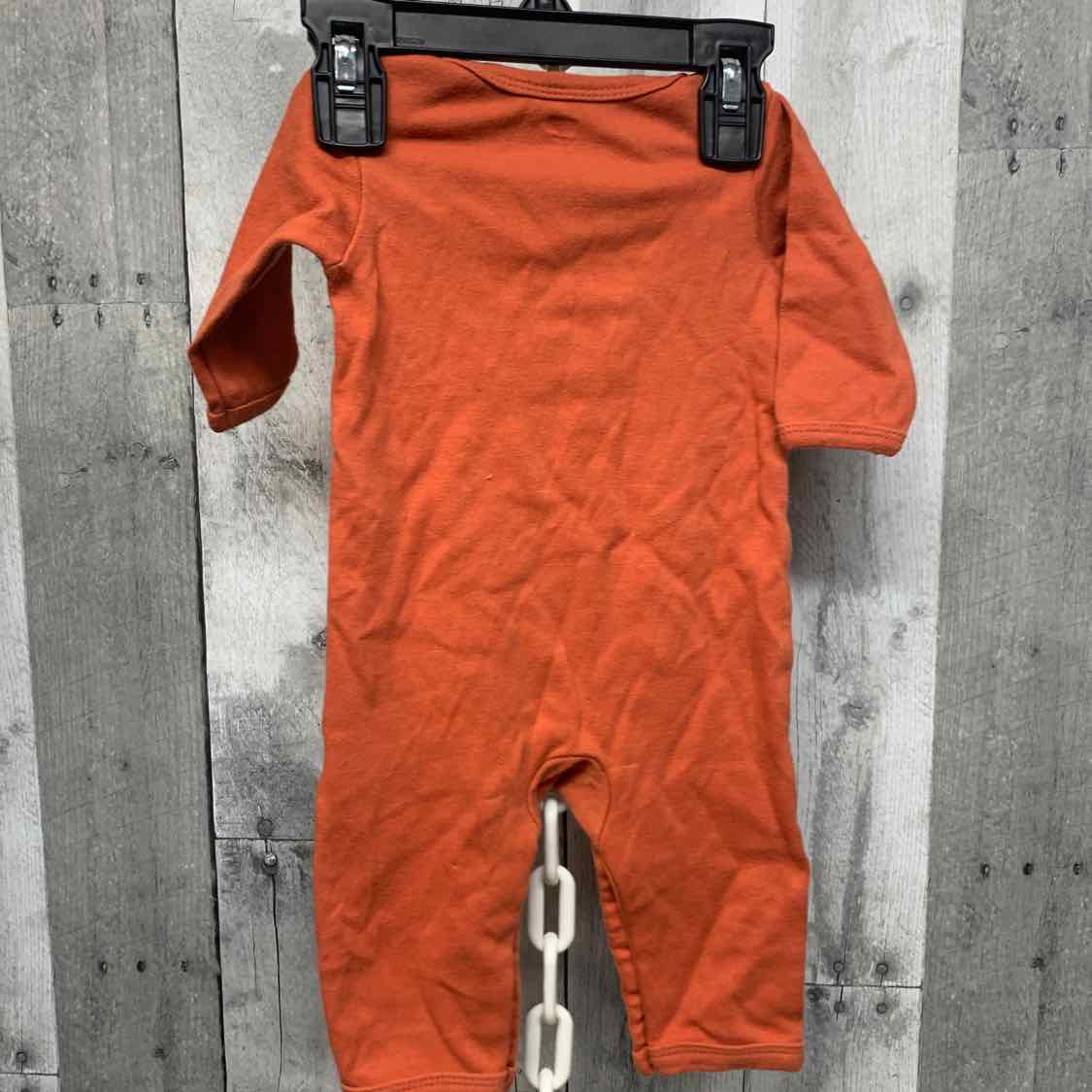 Size 3-6 Months Orange Graphic Holiday Brands Romper