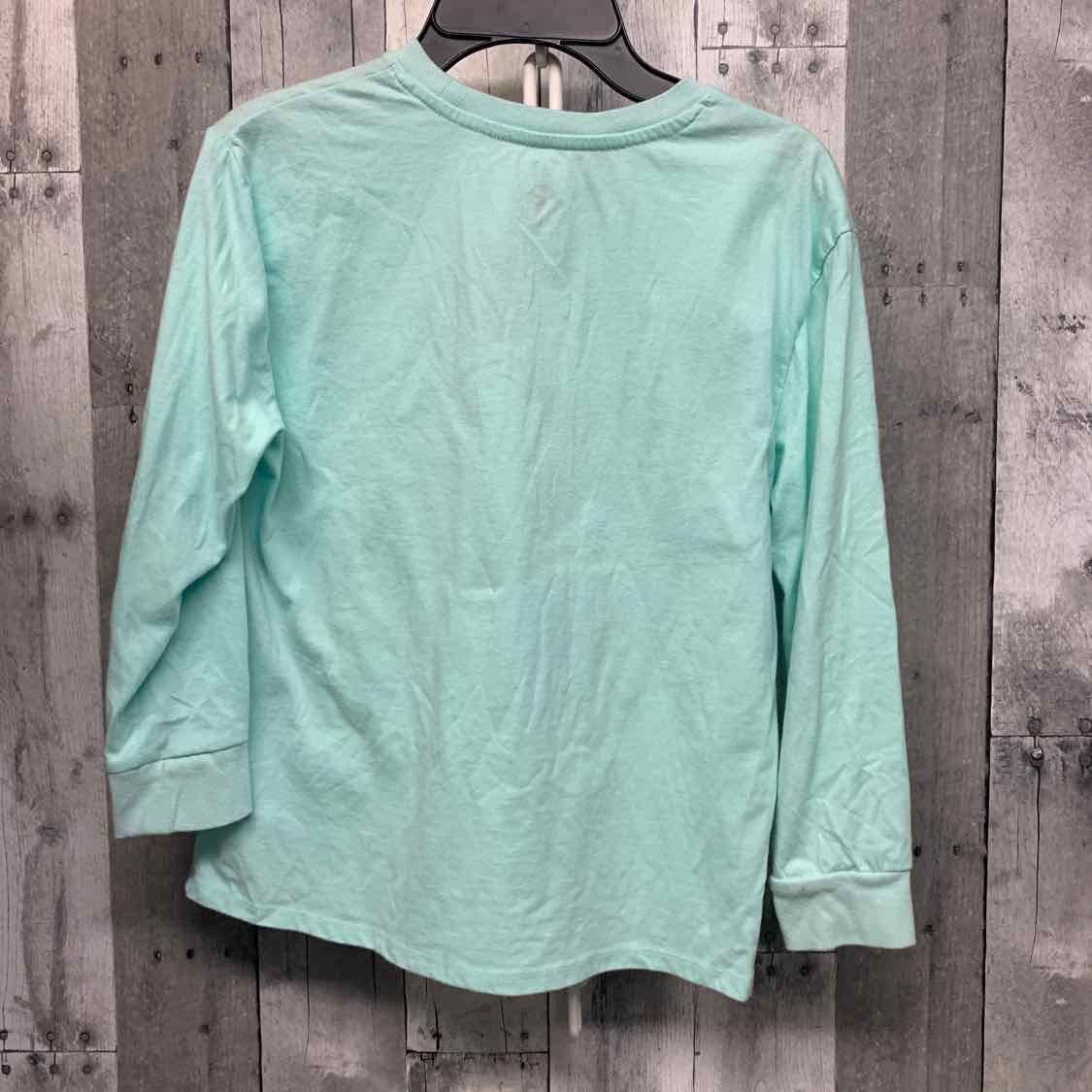 Size 8 Blue Graphic Holiday Brands Long Sleeve Shirt
