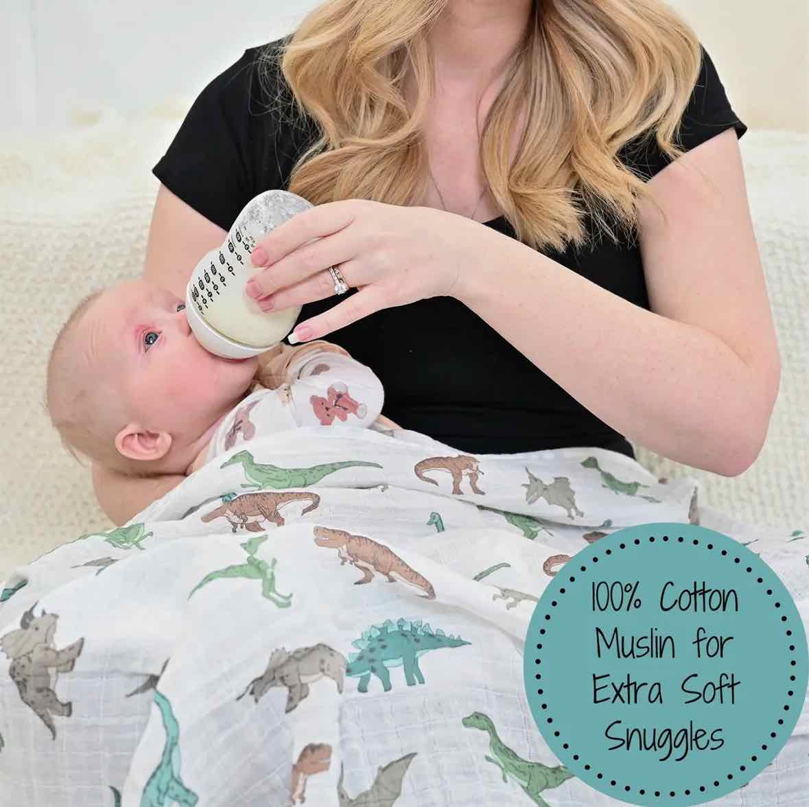 LollyBanks T-Rexcellent Day Dino Receiving Blanket