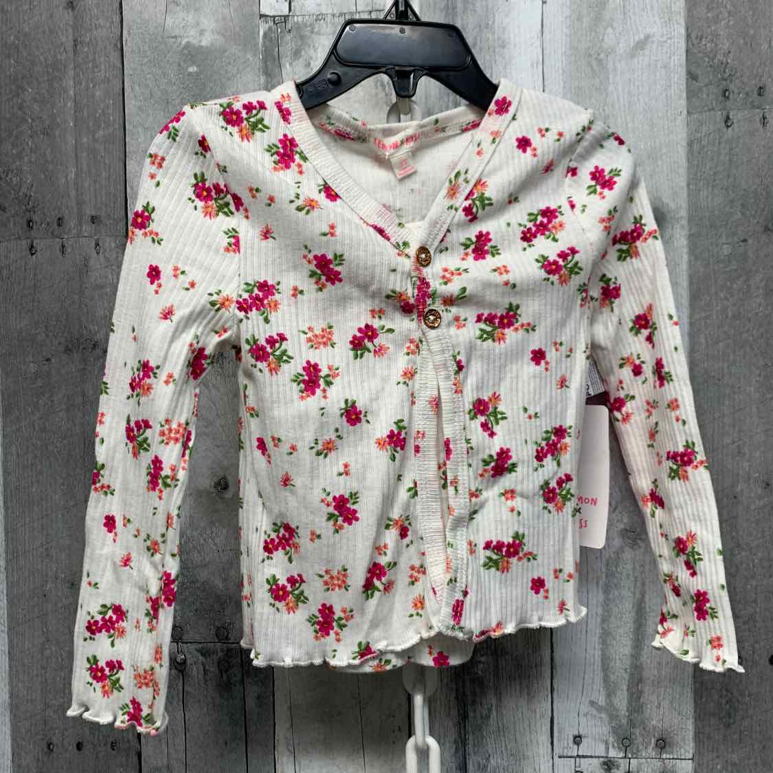 Size 3T White Floral Print Mid Brand 2pc Top