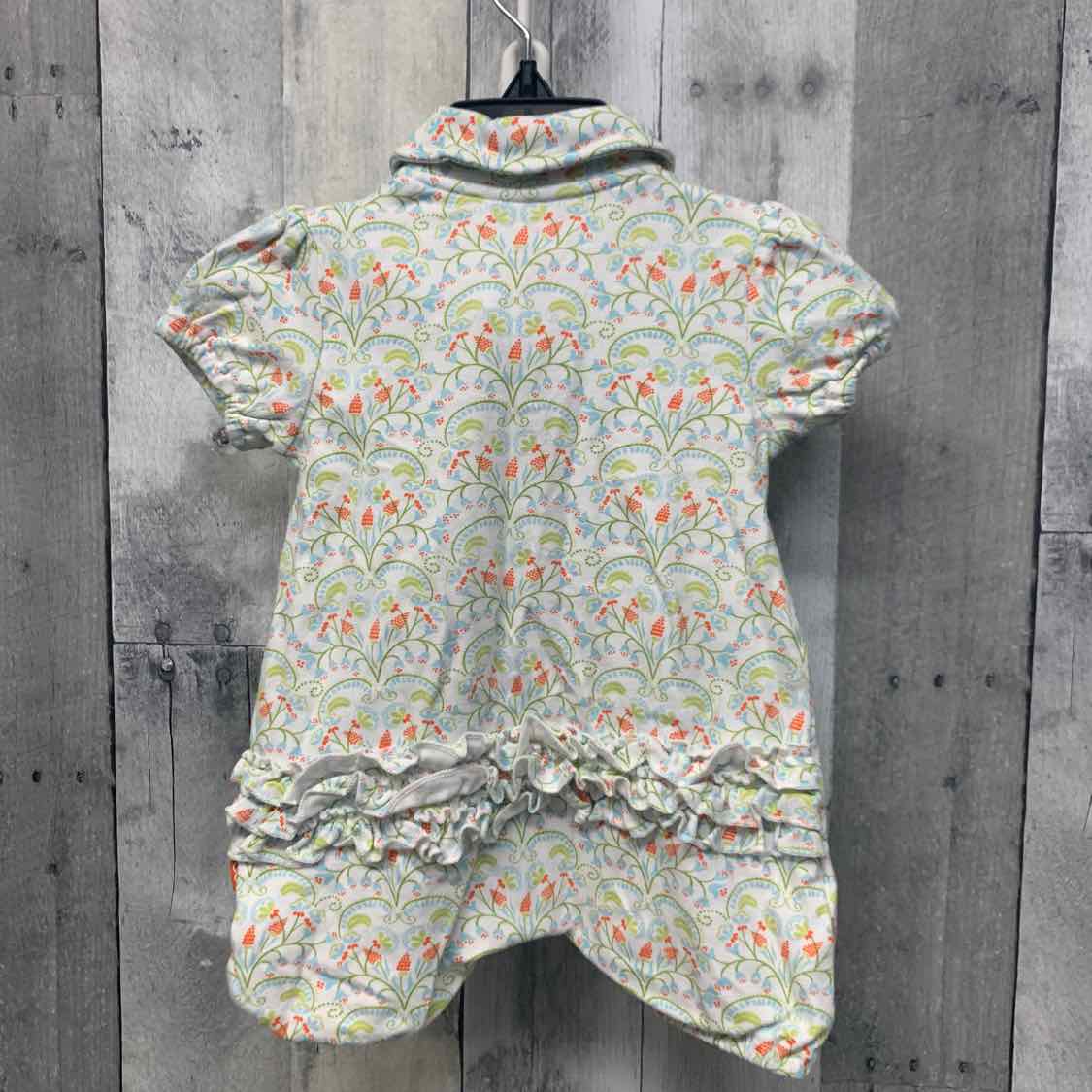 Size 3-6 Months Green/Blue Boutique Brand Romper