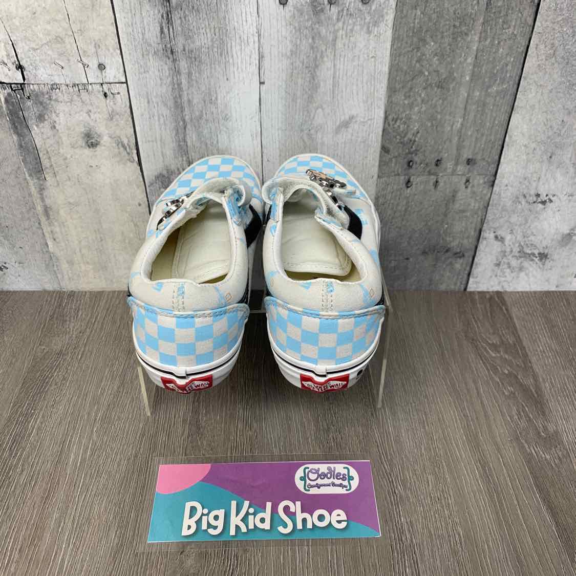 Size 2.5 White/Blue Vans Sneakers