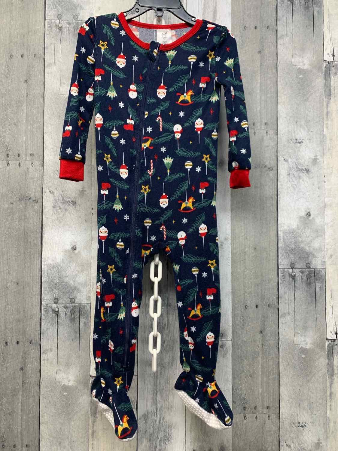 Size 24 Months Navy/Red Members Mark Footy PJs