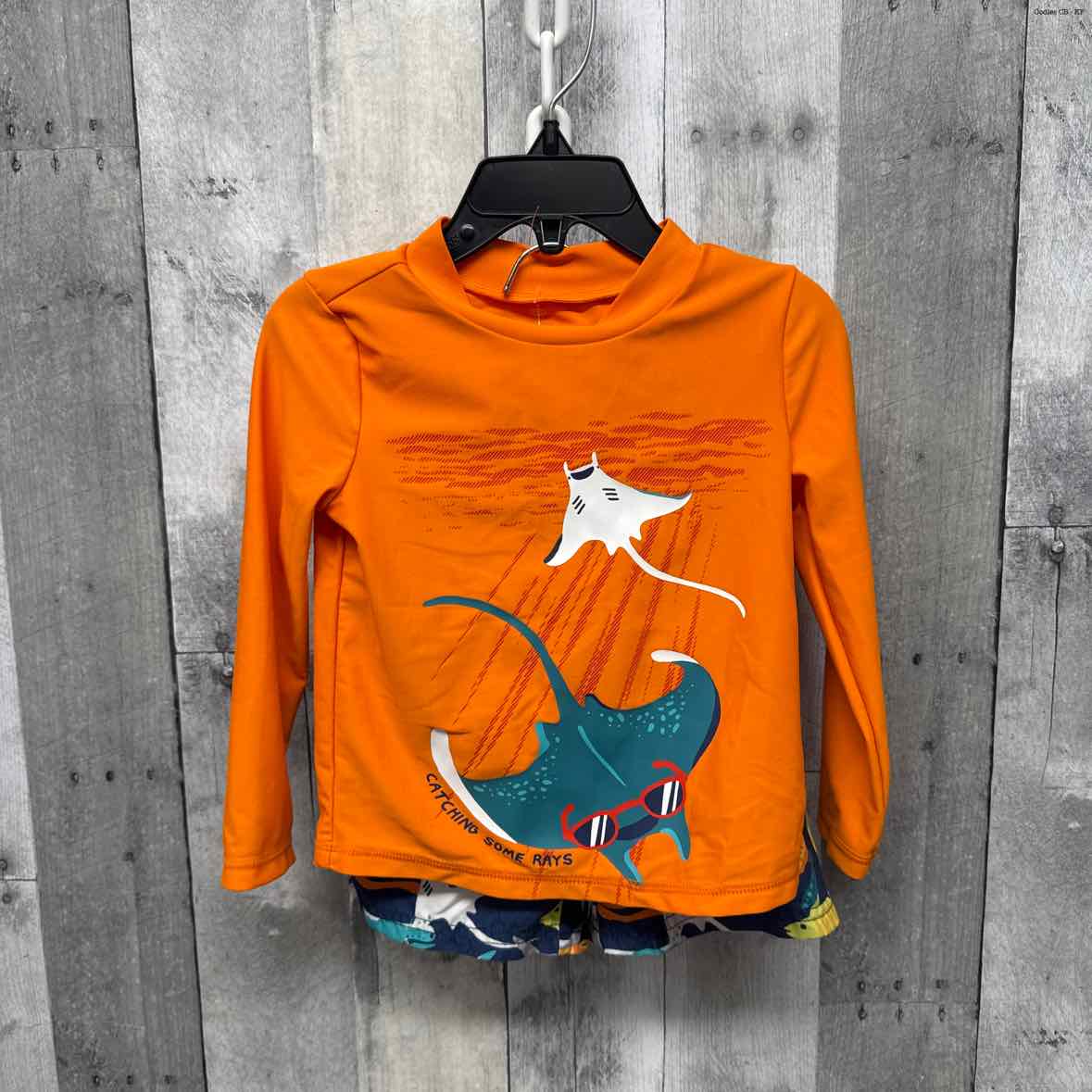 Size 2T Orange/Navy Child of Mine 2pc+ Suit