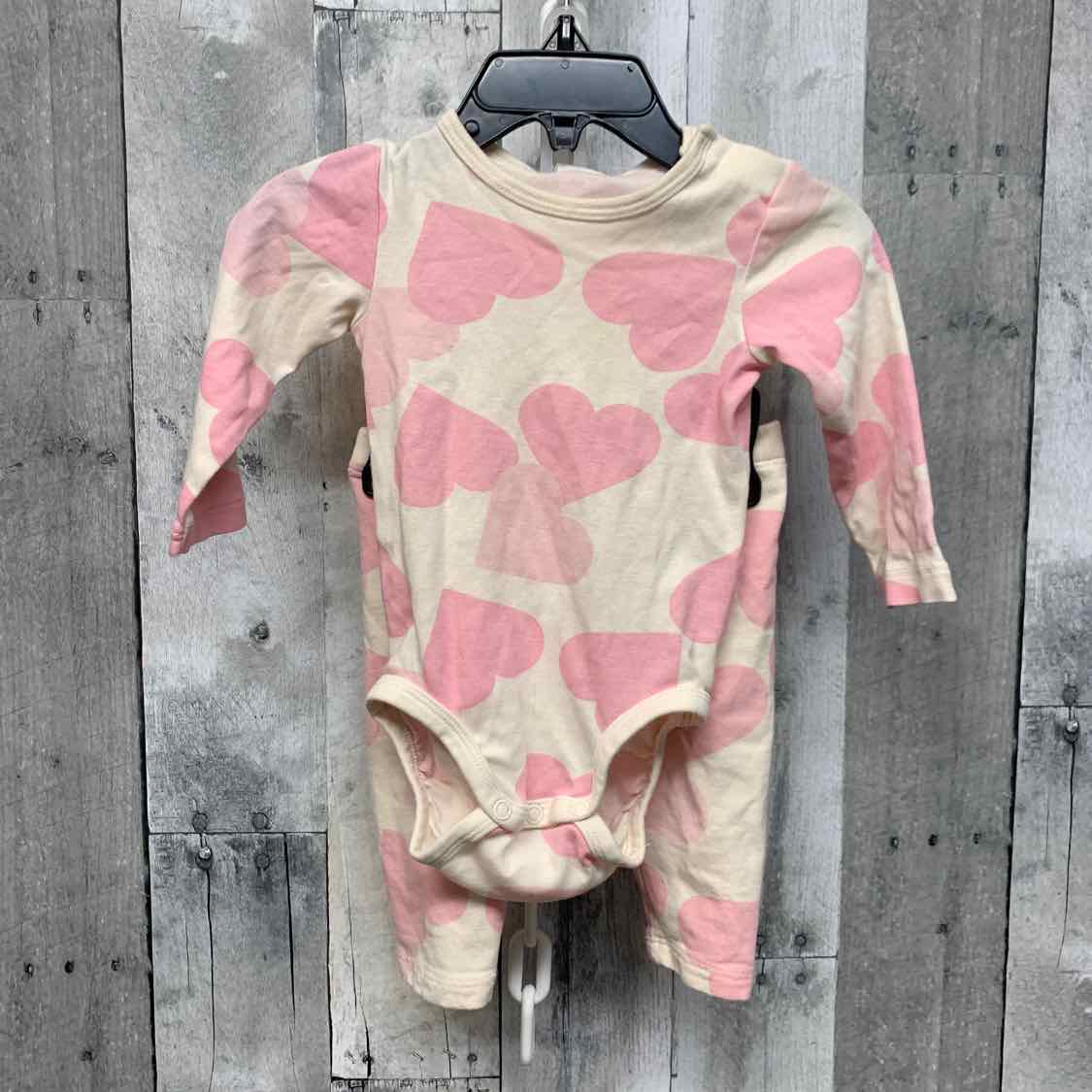 Size 6 Months White/Pink H&M Shirt/Pants