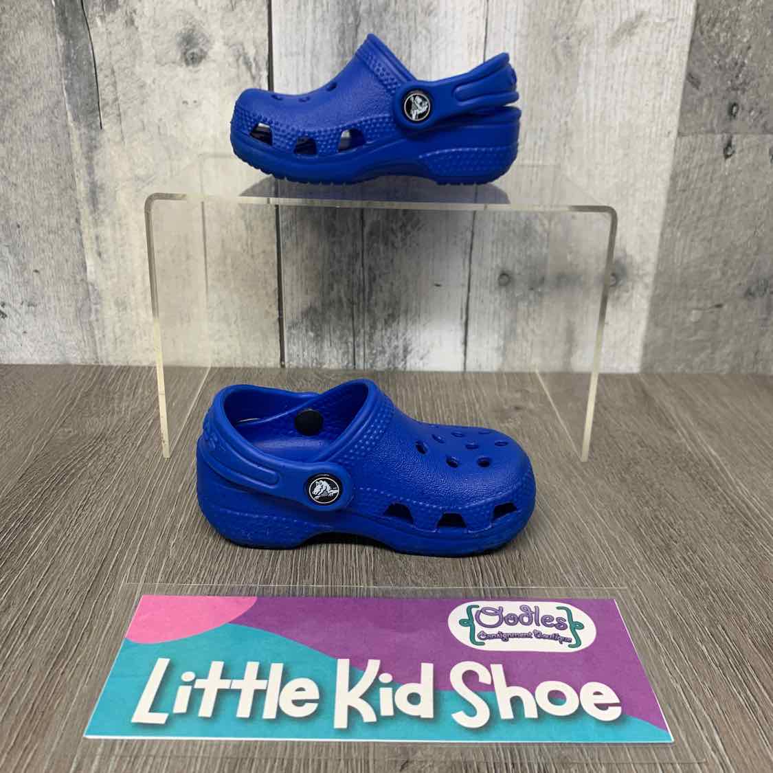 Size 2 Blue Crocs Water Shoes