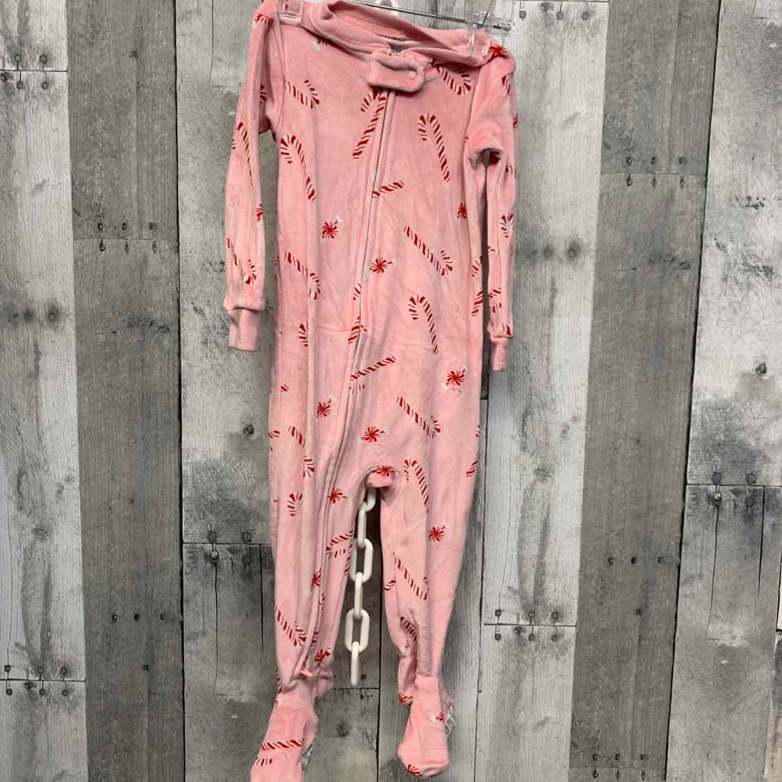 Size 12 Months Pink/Red Carter's Footy PJs