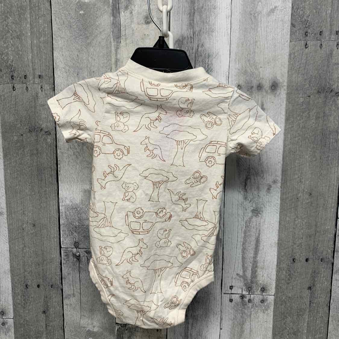 Size 12 Months White/Tan Carter's Shirt/Shorts