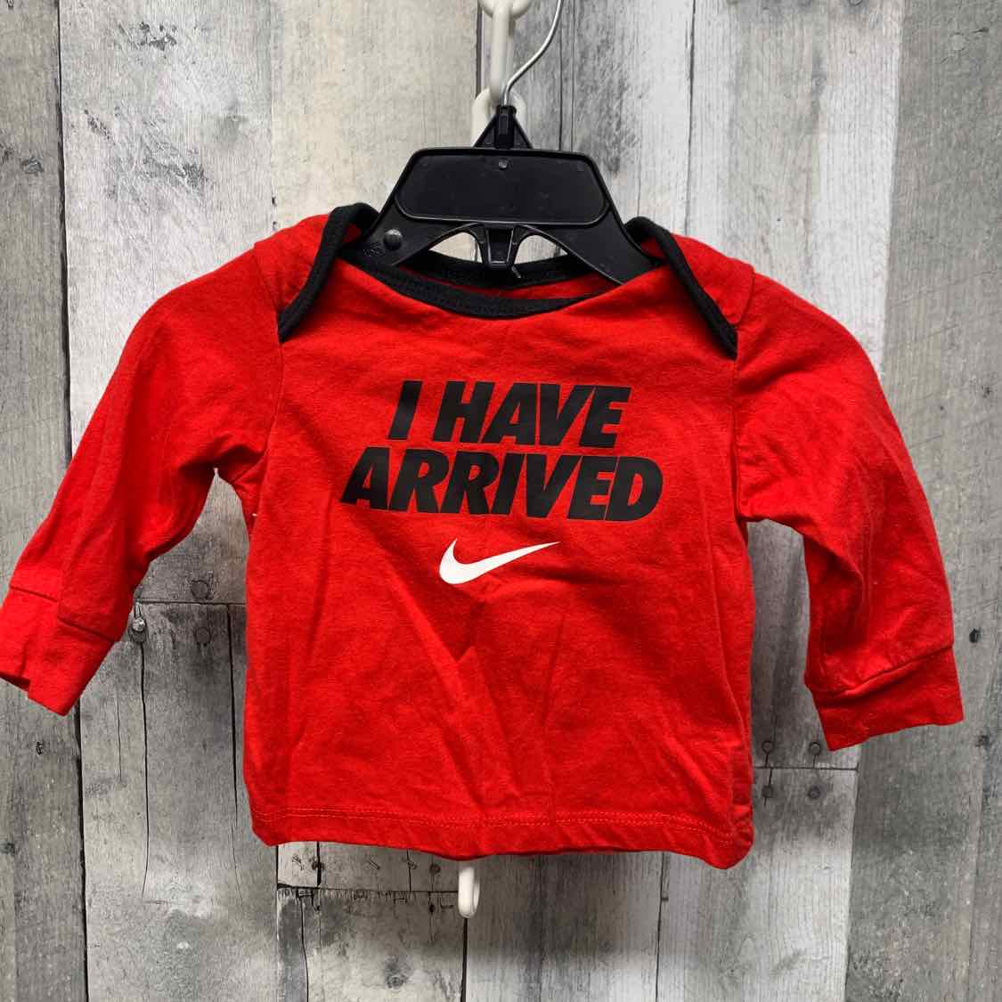 Size 6 Months Red/Black Sport Brand Long Sleeve Shirt