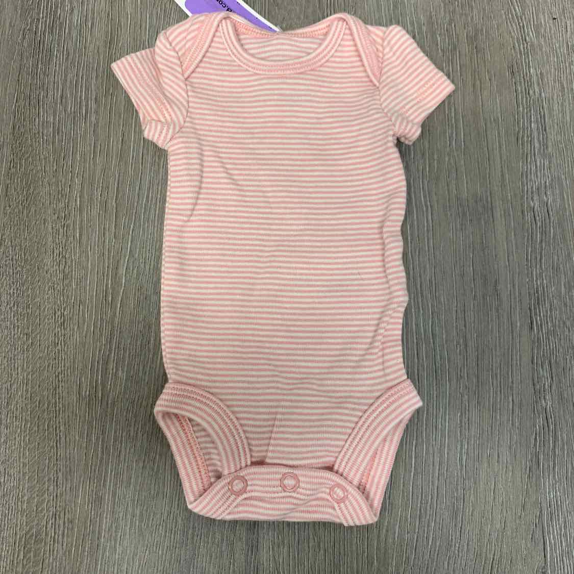 Size Preemie Pink/White Carter's Bodysuit
