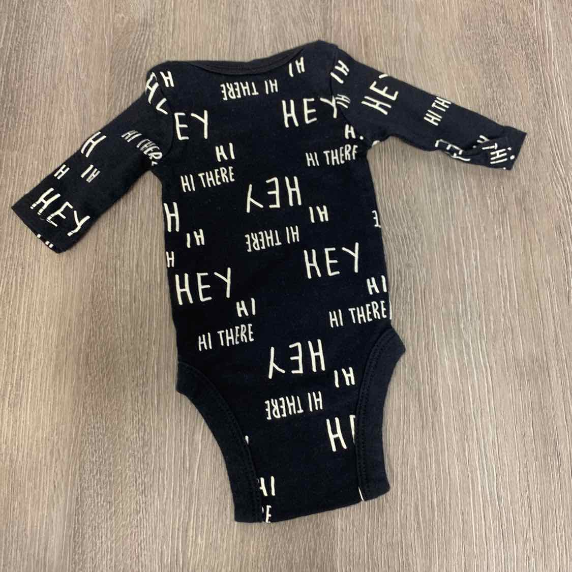 Size Preemie Black Print Gerber Bodysuit