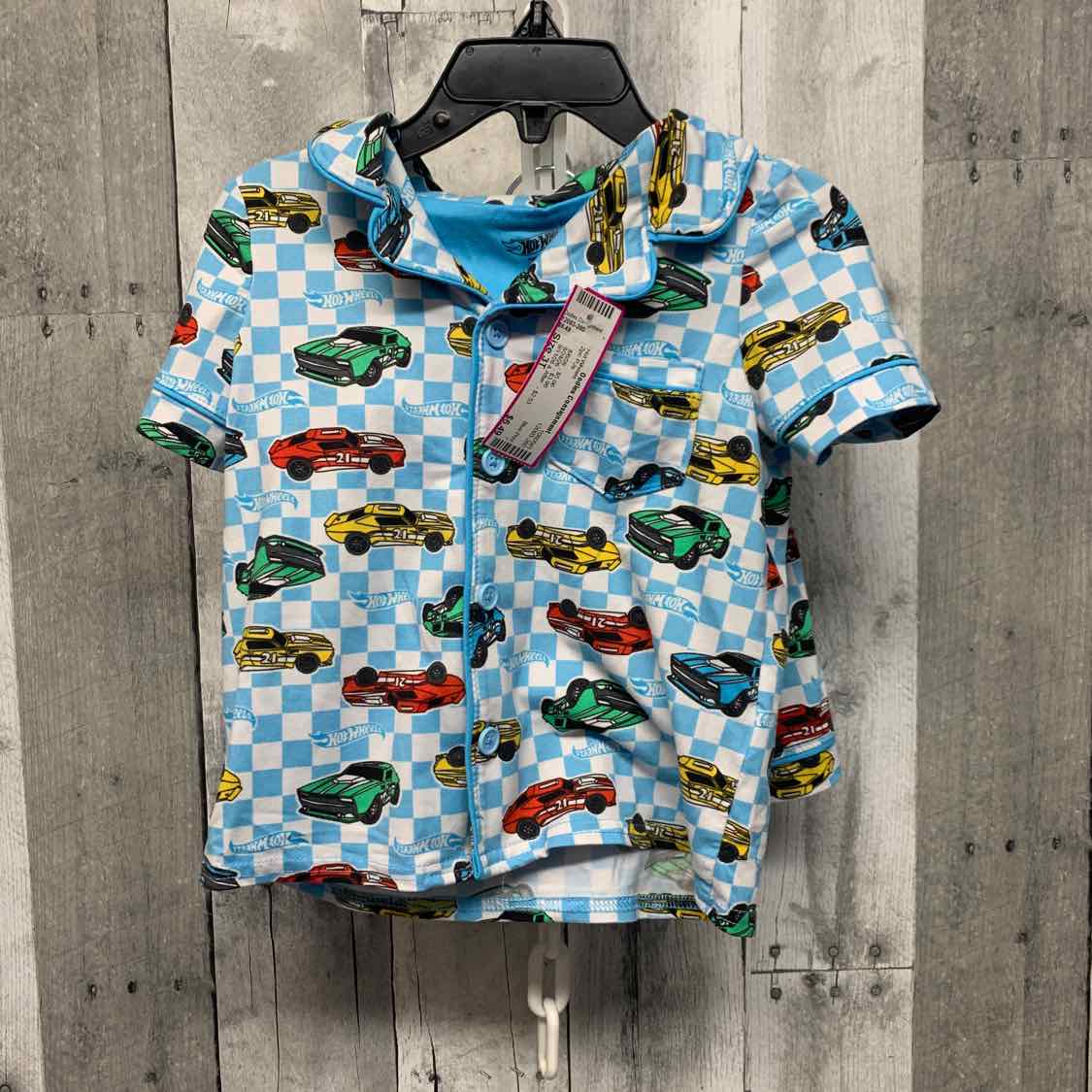 Size 3T Blue Print Hot Wheels 2pc PJs