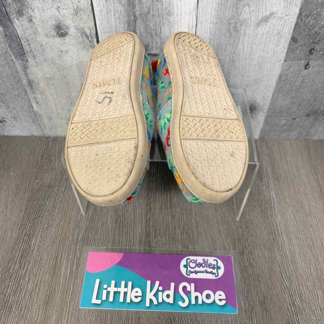 Size 9 Blue Print Toms Sneakers