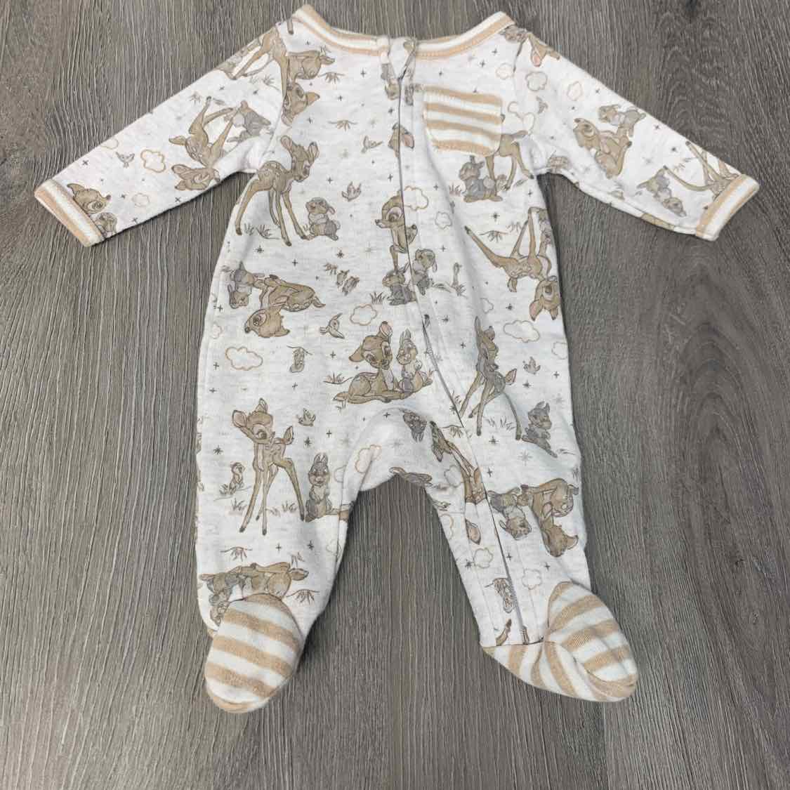 Size Preemie Gray/Brown Disney Footy PJs - OodlesCB