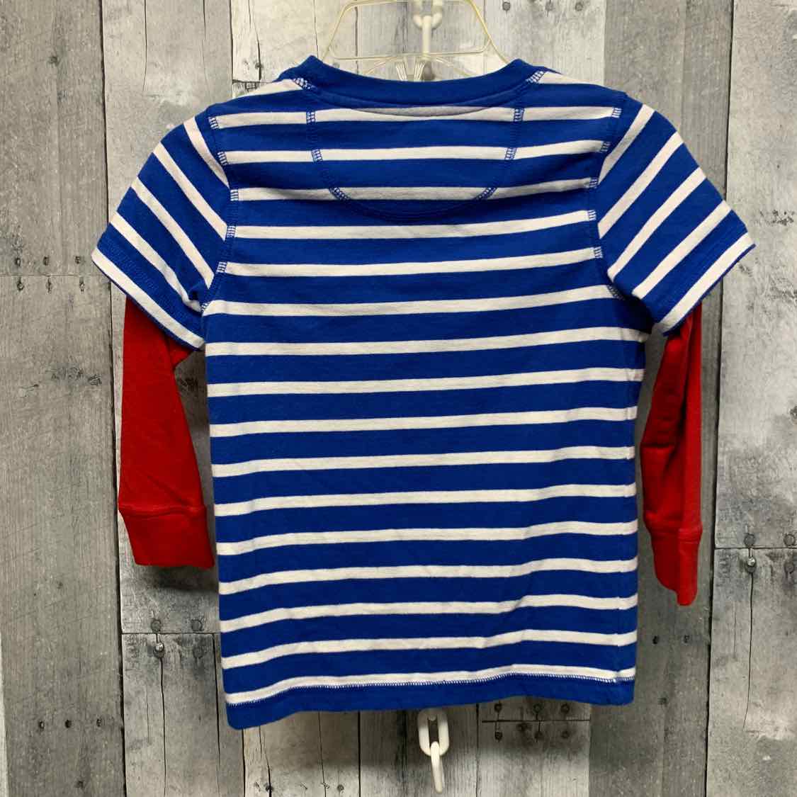 Size 4 Blue/Red J Khaki Long Sleeve Shirt