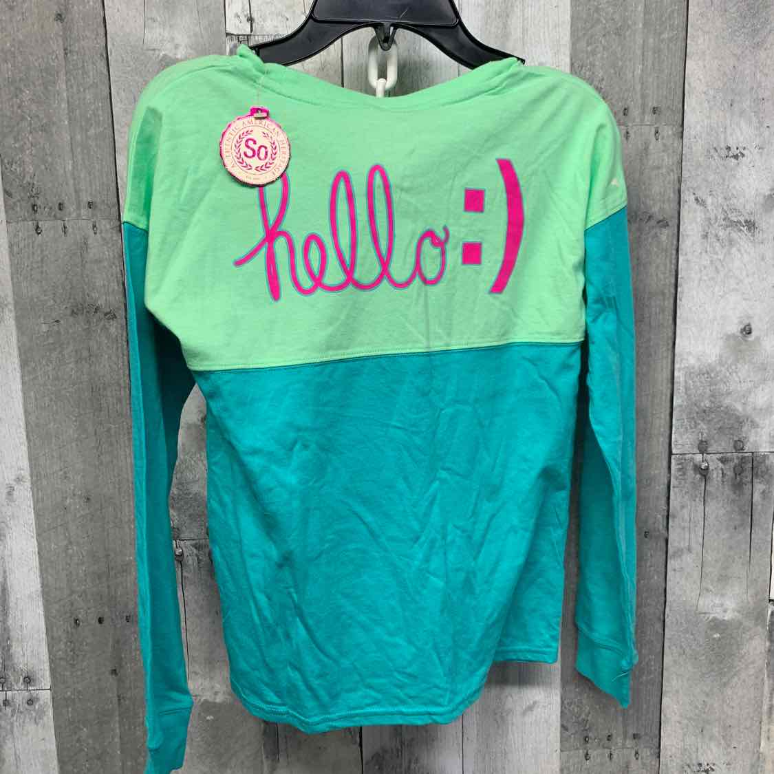 Size 10 Green/Blue SO Long Sleeve Shirt