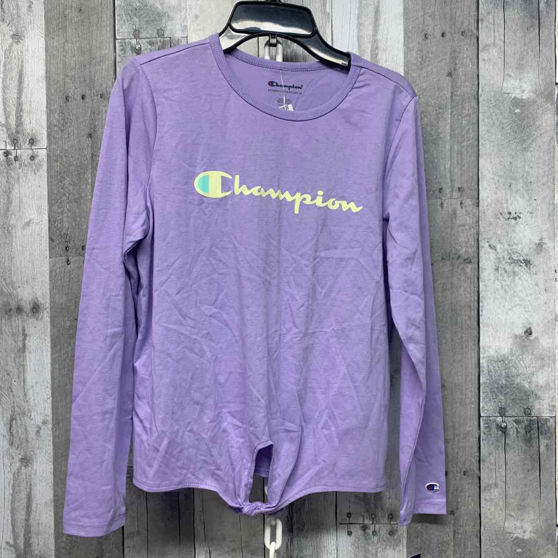 Size Large Purple/Yellow Champion Long Sleeve Shirt