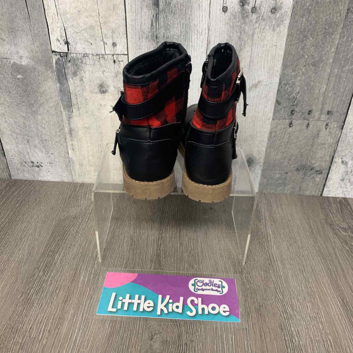 Size 7 Black/Red Stepping Stones Boots